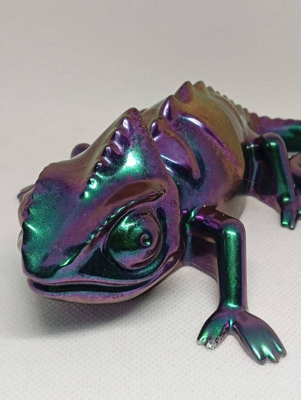 Caméléon décoratif – Effet caméléon vert et violet