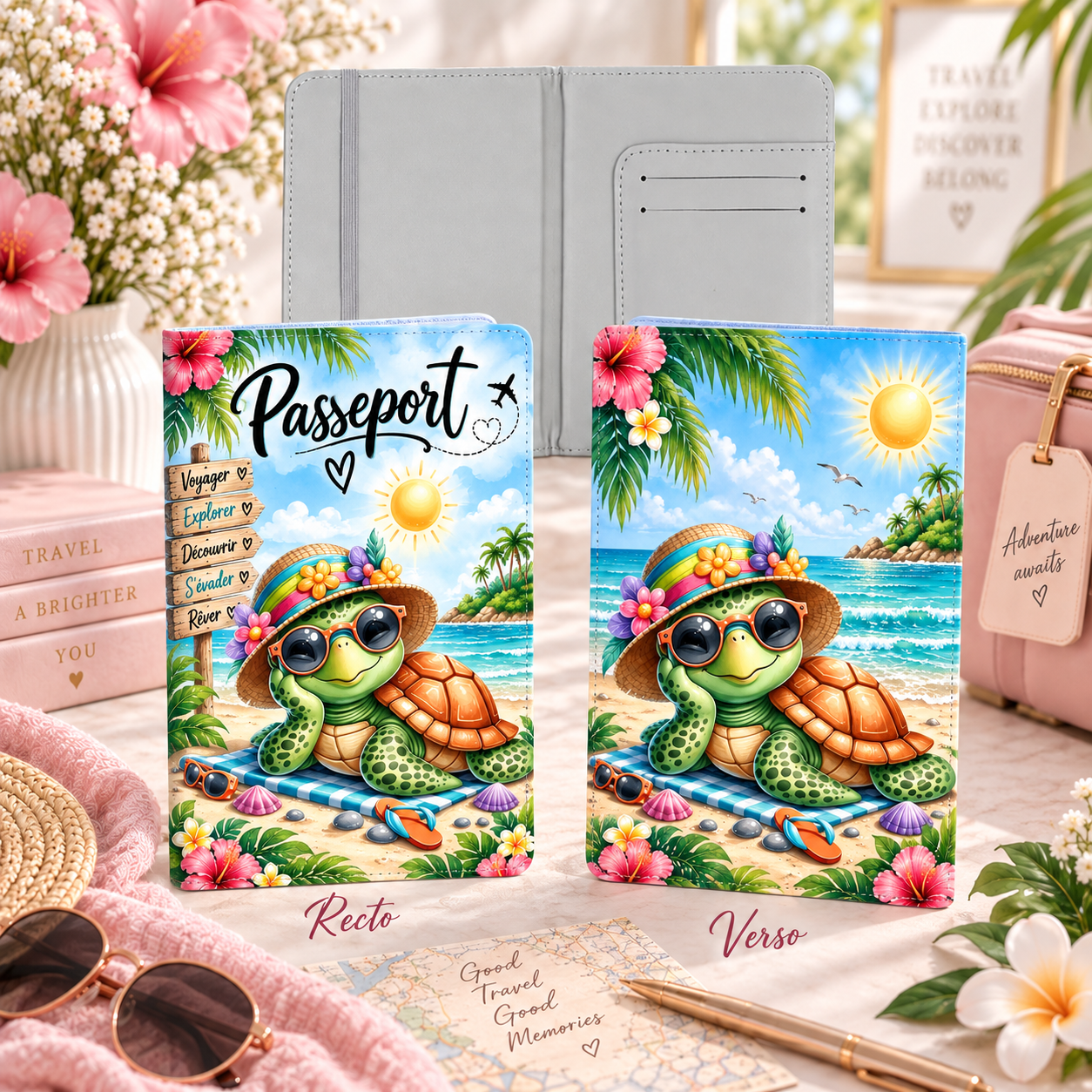 Escapade tropicale – Porte-passeport