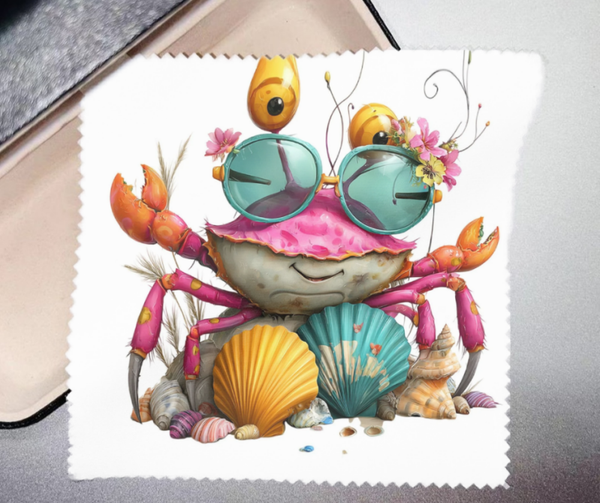 Chiffon de nettoyage lunettes " Crabe "