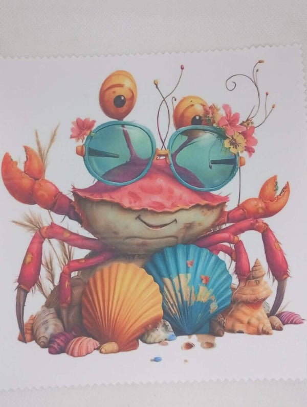 Chiffon de nettoyage lunettes Crabe