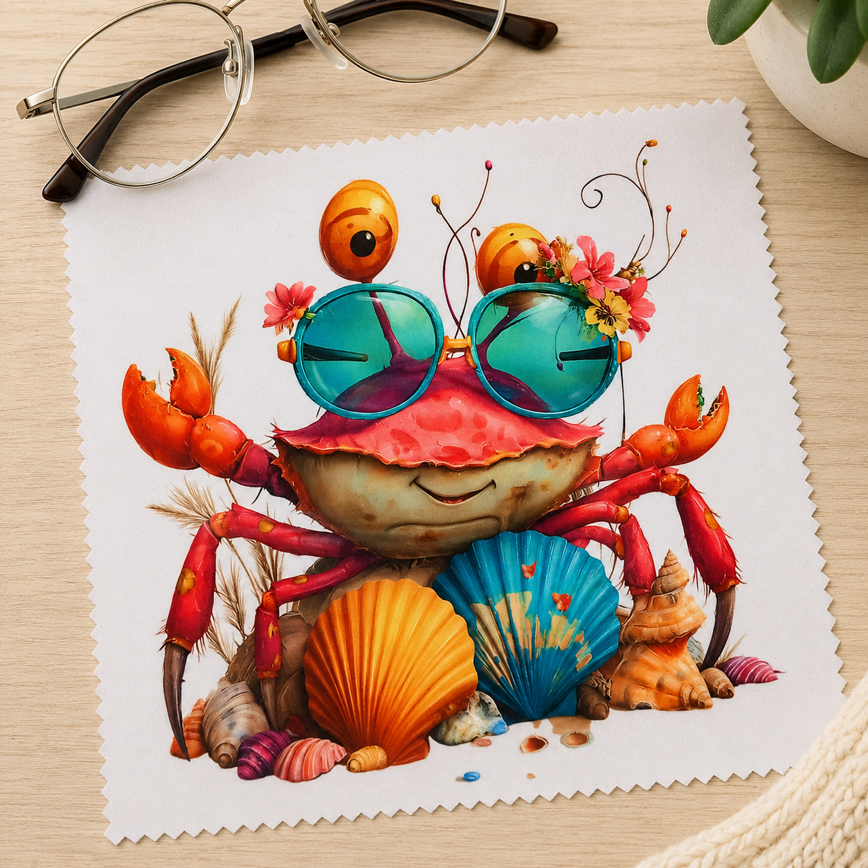 Un crabe prêt pour les vacances !