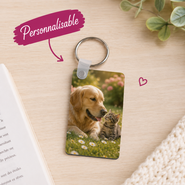 Porte-clé rectangle personnalisé – Créez le vôtre !