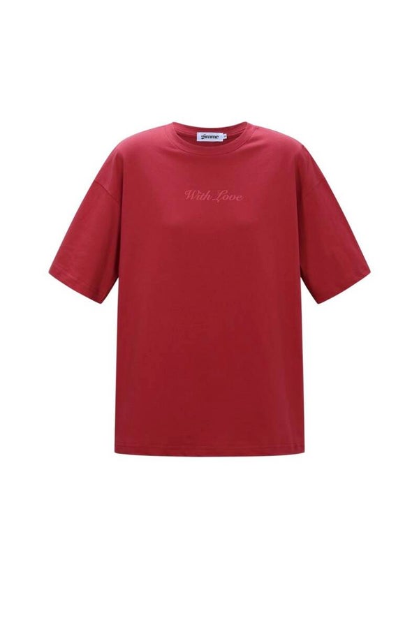 T-shirt With love rood