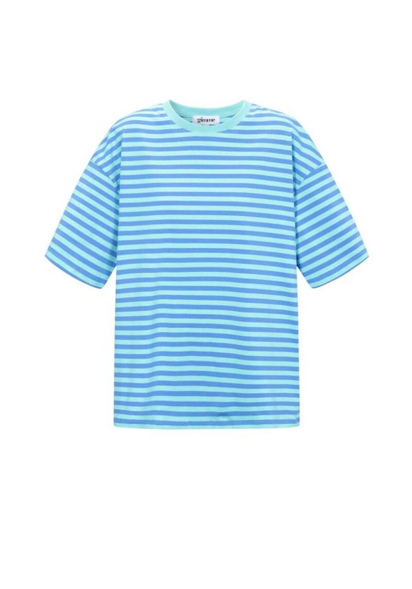T-shirt gestreept blauw