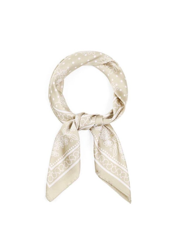 Sjaaltje ecru bloemenmotief