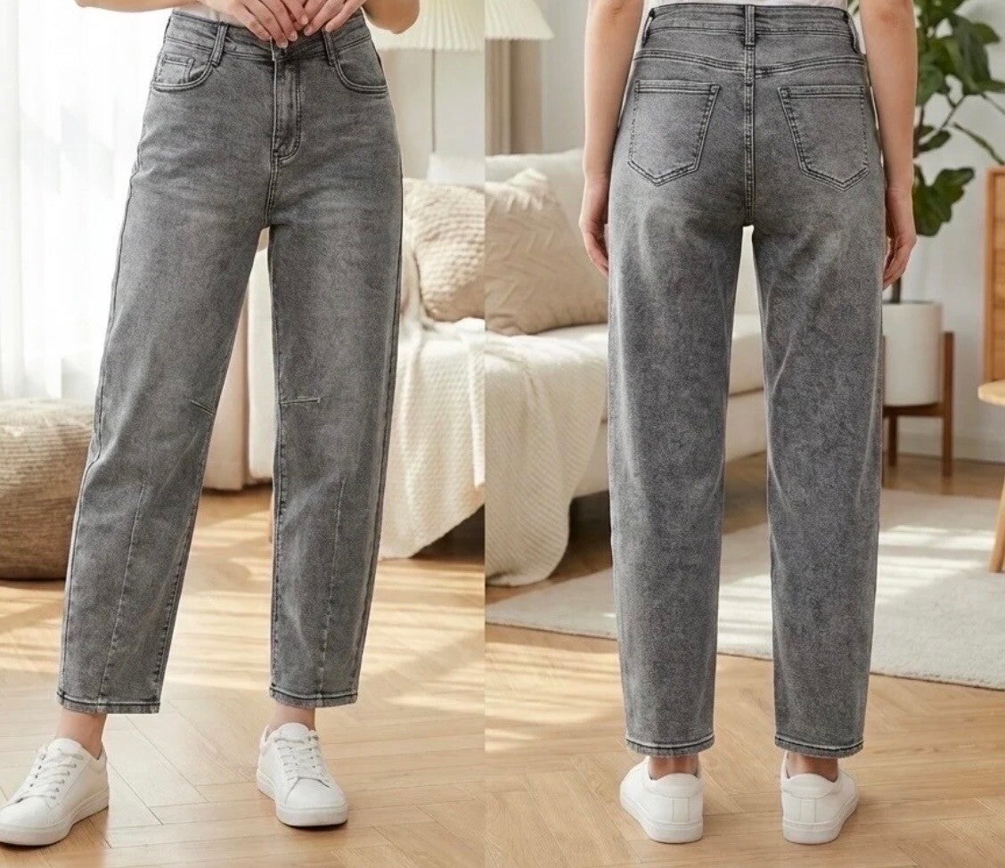 Balloon/Barrel jeans grijs