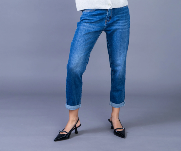 Mom Jeans  denim blue "Jeanne"