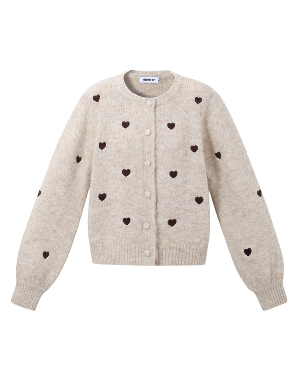 Cardigan Heart brown