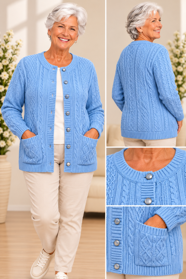 Vest hippe (o)ma blauw