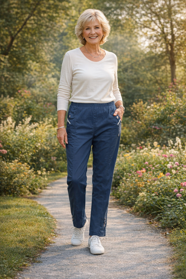 Hippe Oma Cherry Berry  donker blauw lang