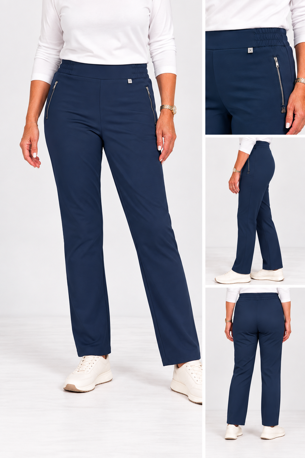 Comfortabele Stretch Pantalon  blauw