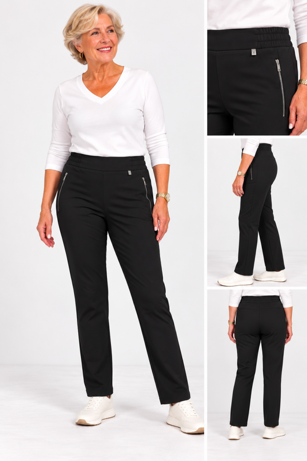 Comfortabele Stretch Pantalon zwart