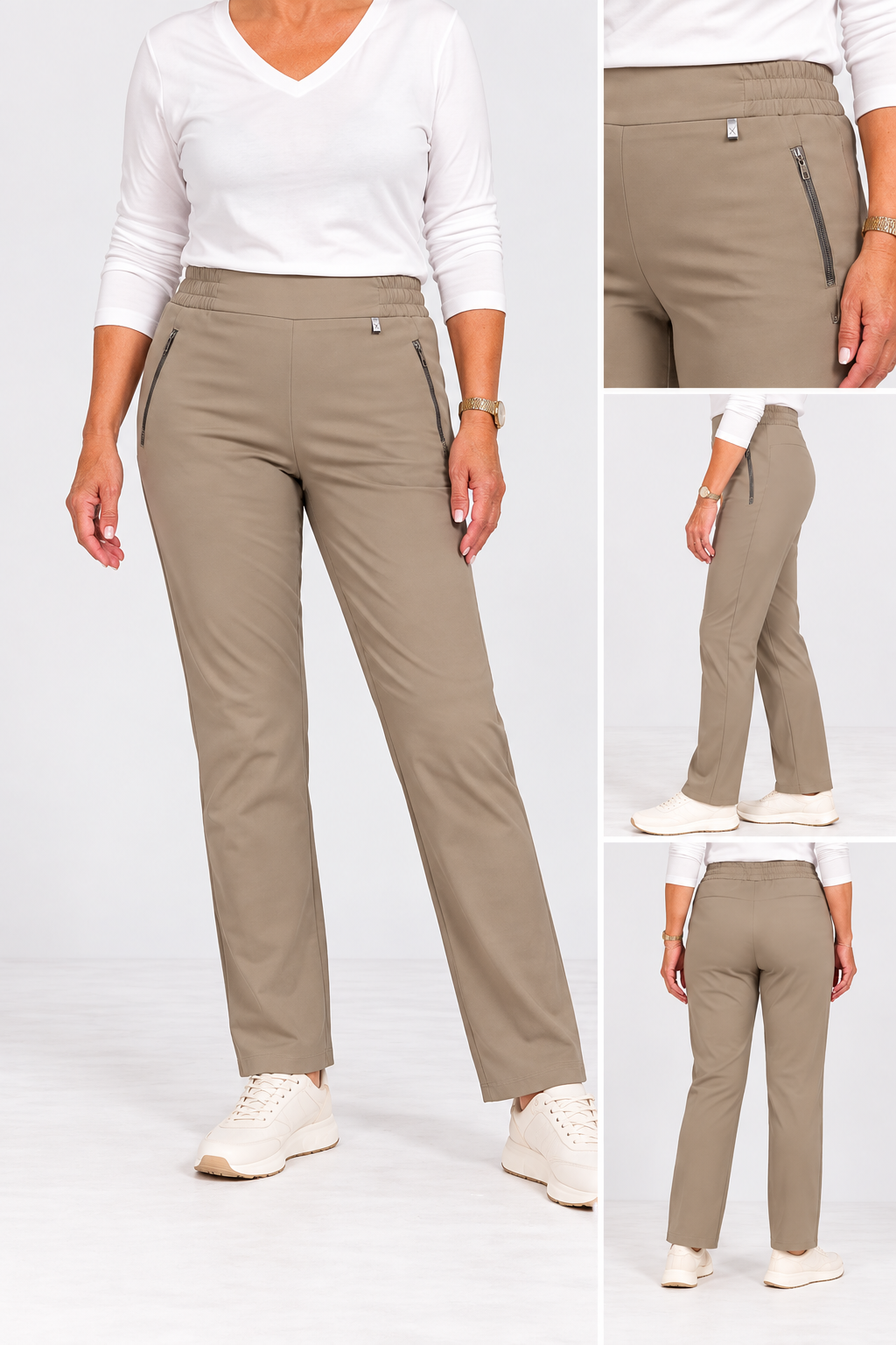Comfortabele Stretch Pantalon beige
