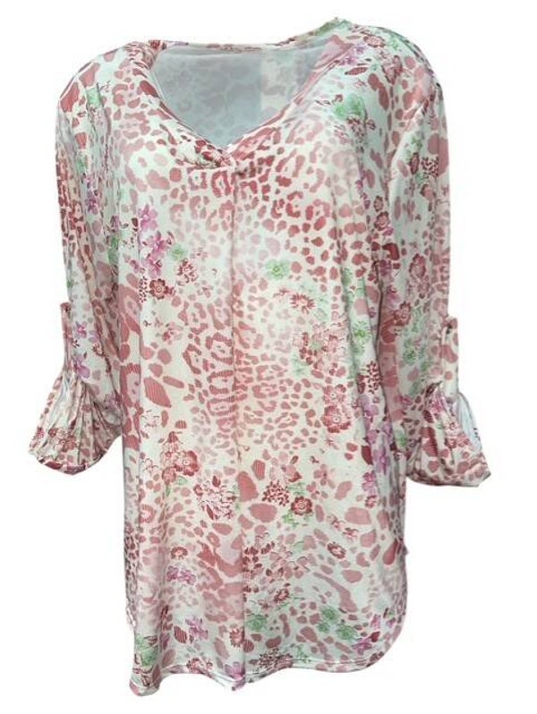 Hippe Oma shirt Roze