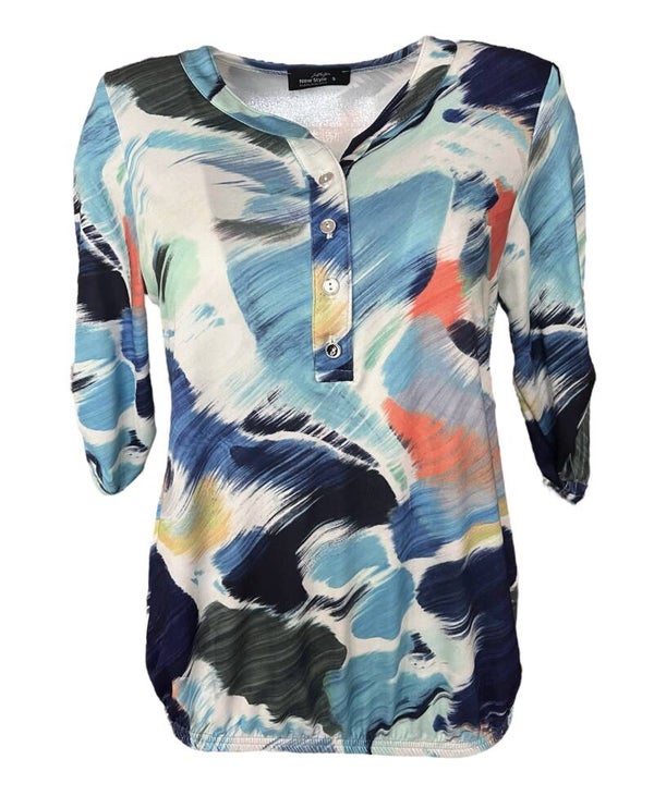 Hippe Oma Shirt ophaal mouw