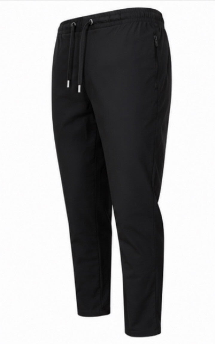 Stretch pantalon  met koordje Zwart