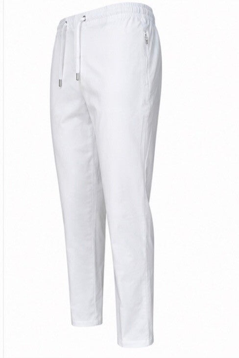 Stretch Pantalon met koordje Wit