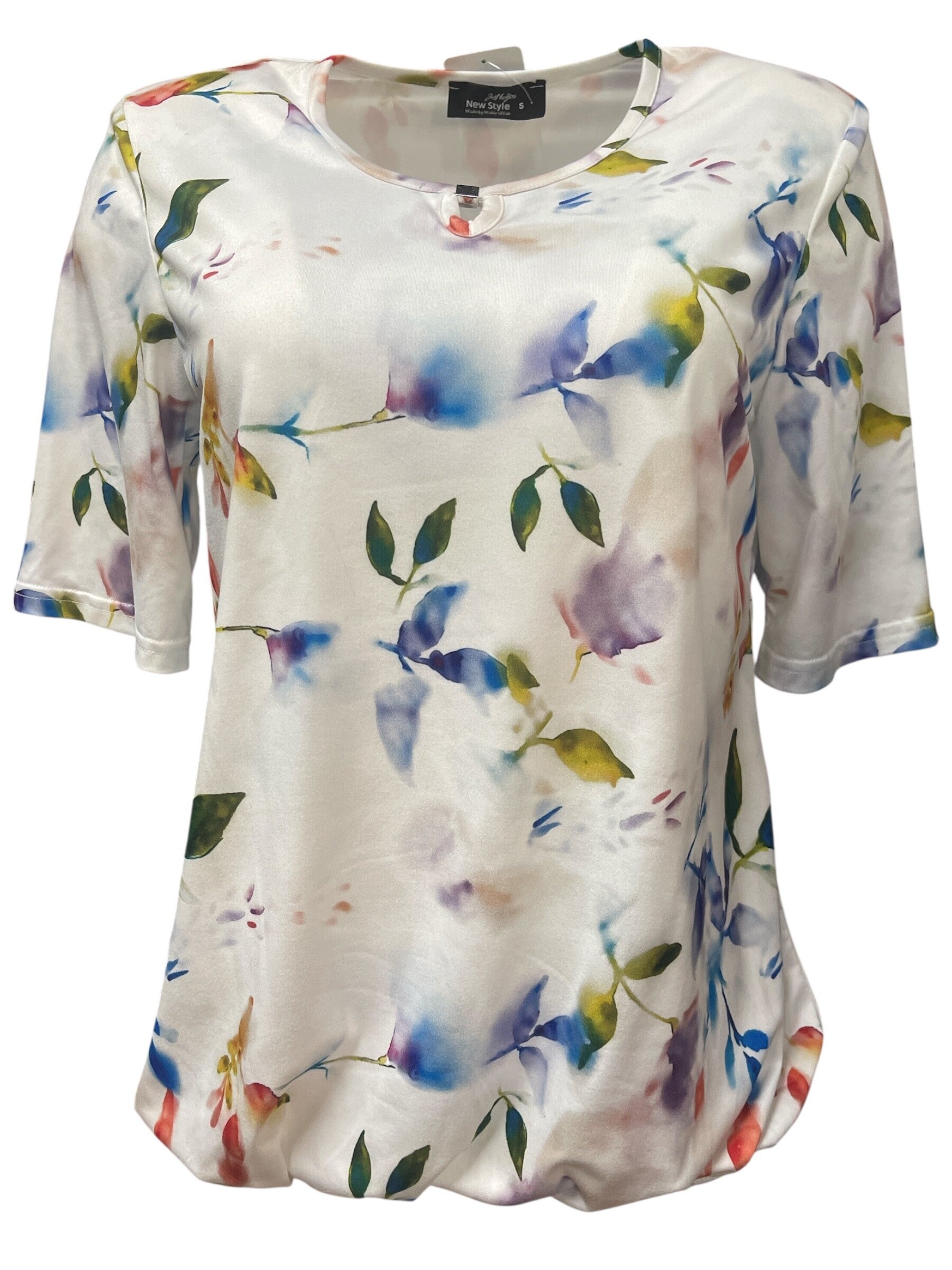 T-Shirt Hippe Oma blauw/flessengroen