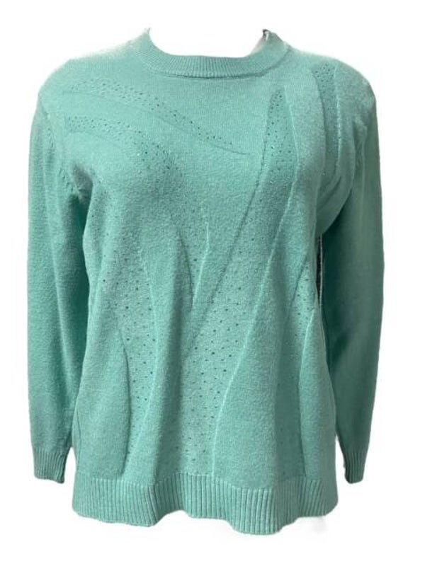 Trui mint steentjes M