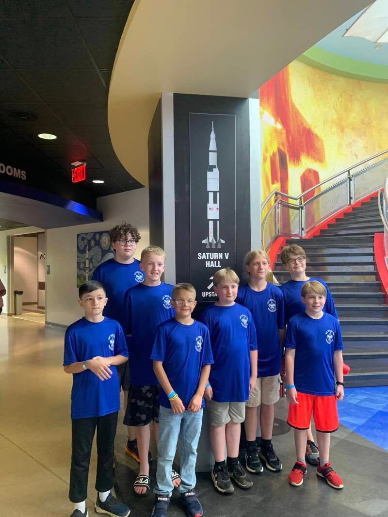 Boy Scout Troop 488 visit the U.S. Space and Science Center