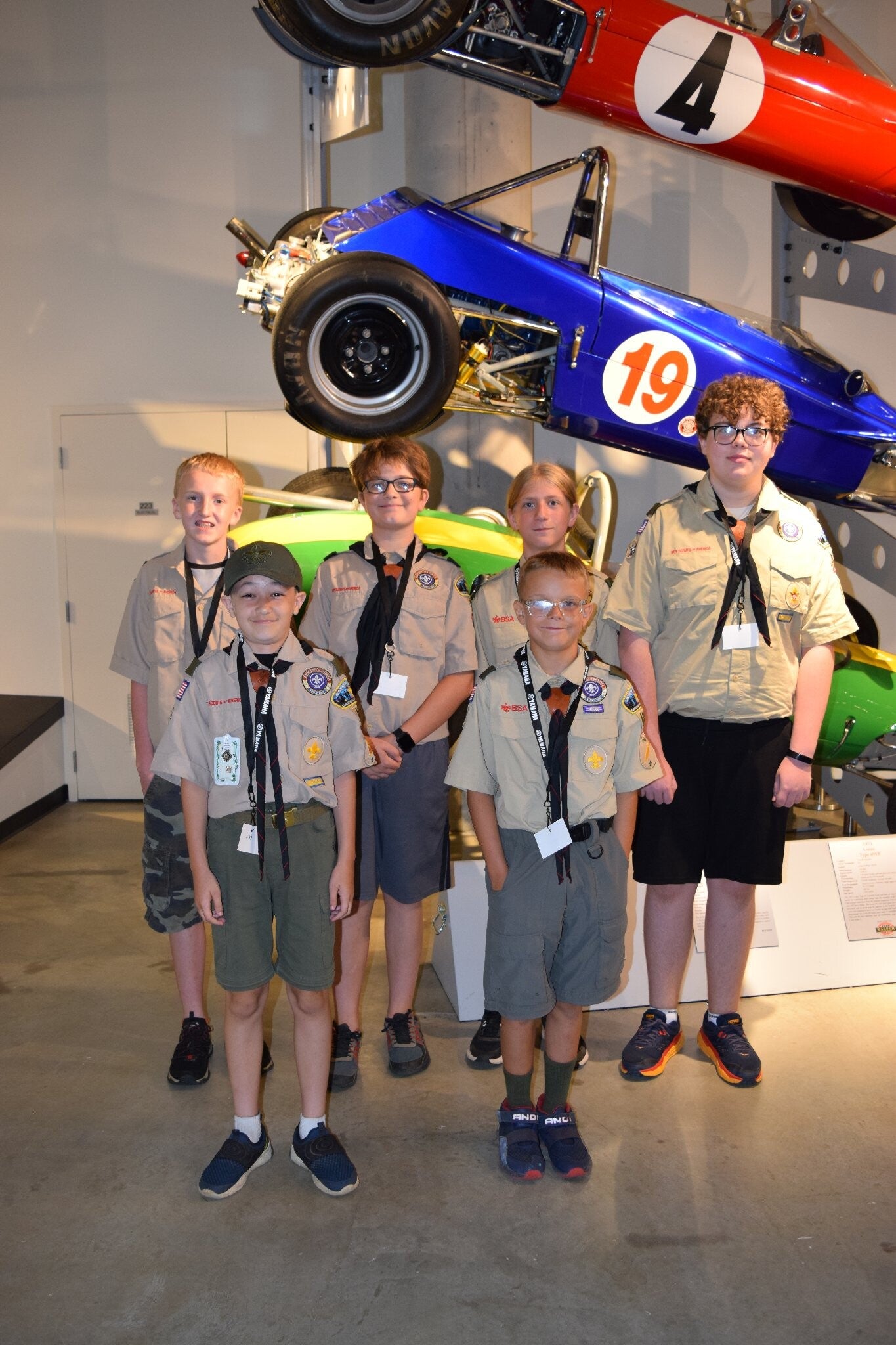Boy Scout Troop 488 visit the Barber Vintage Motorsports Museum