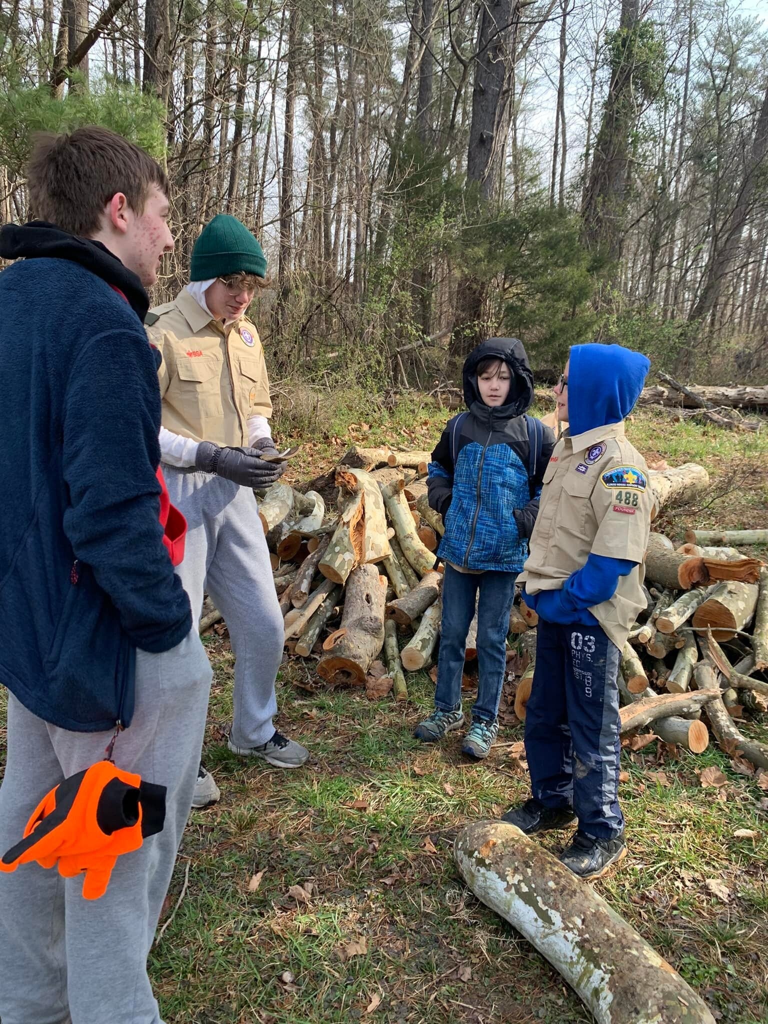 Boy Scout Troop 488 earning the Archaeology MB