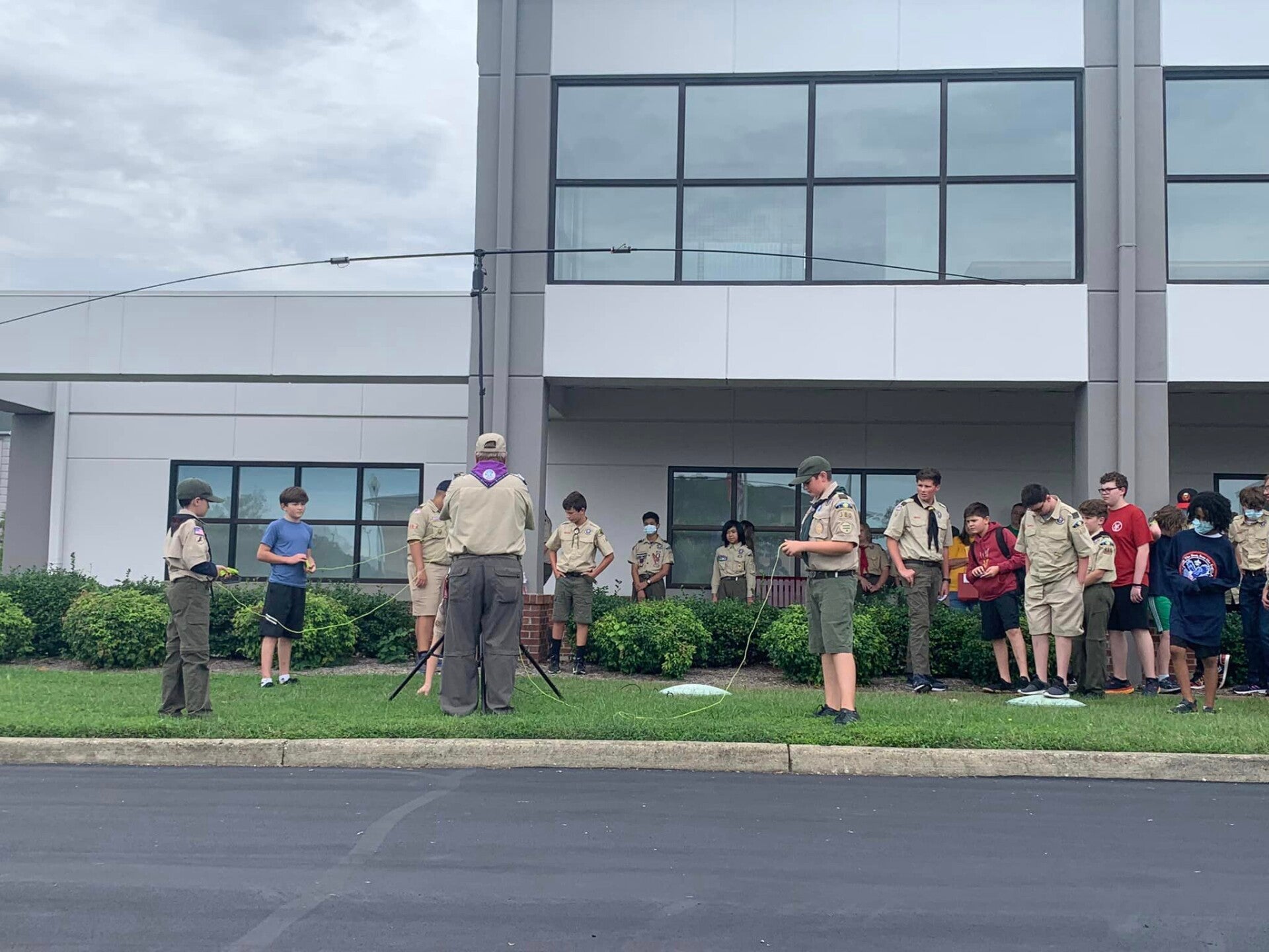 Boy Scout Troop 488 earning the Radio MB