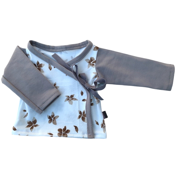 prematuur overslag shirtje "bloemblaadjes"