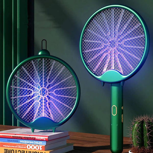 Elektrische Vliegenmepper - Elektrische Muggenlamp - 2 in 1 Vliegenmepper - USB Oplaadbaar - 3000V - Vliegenvanger - Muggenvanger - Muggenlamp - Vliegenvanger Elektrisch