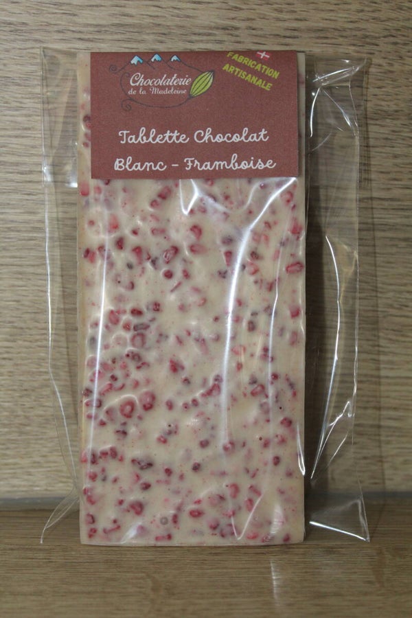 Tablette Chocolat Blanc Framboise