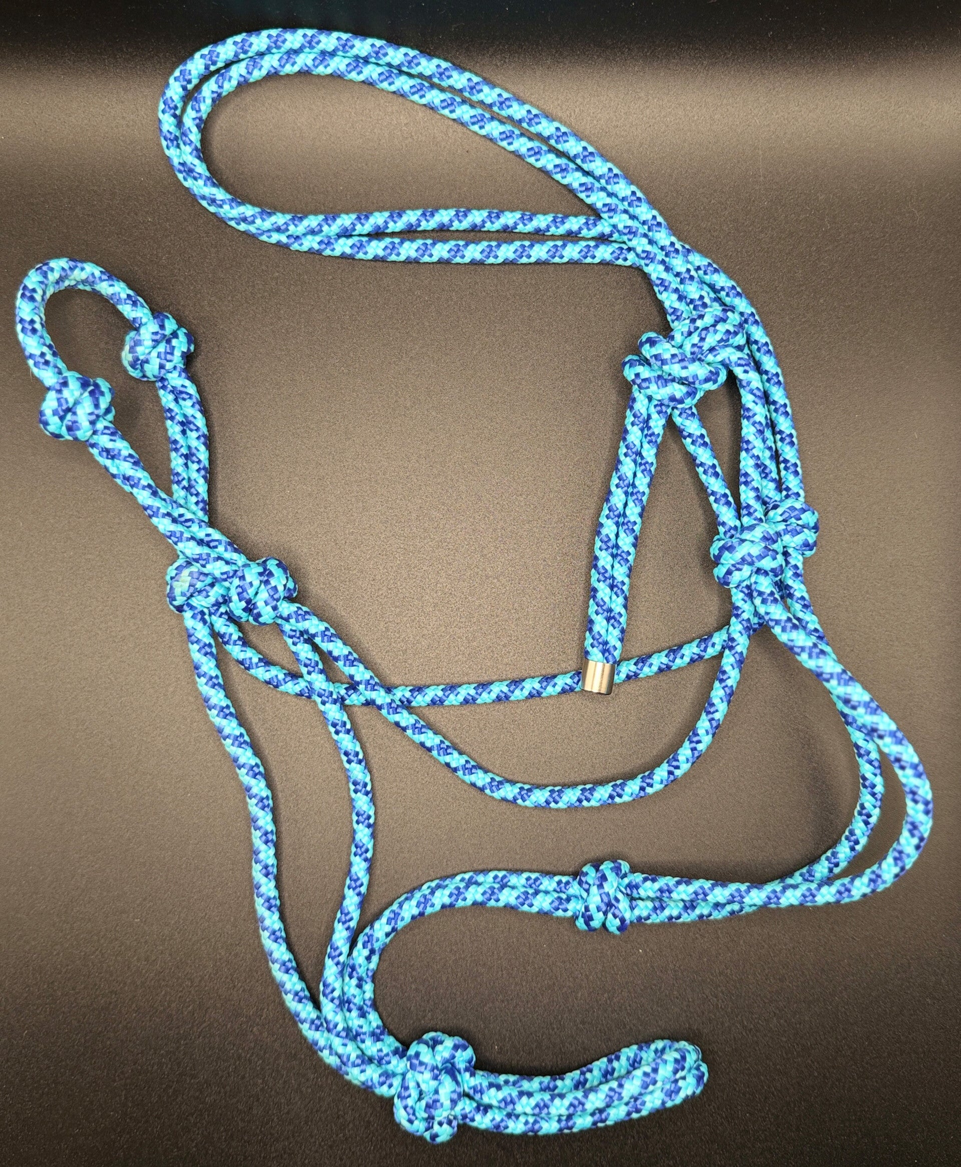 Knotenhalfter PROFI EDITION - Farbe: Electric Blue/Diamond