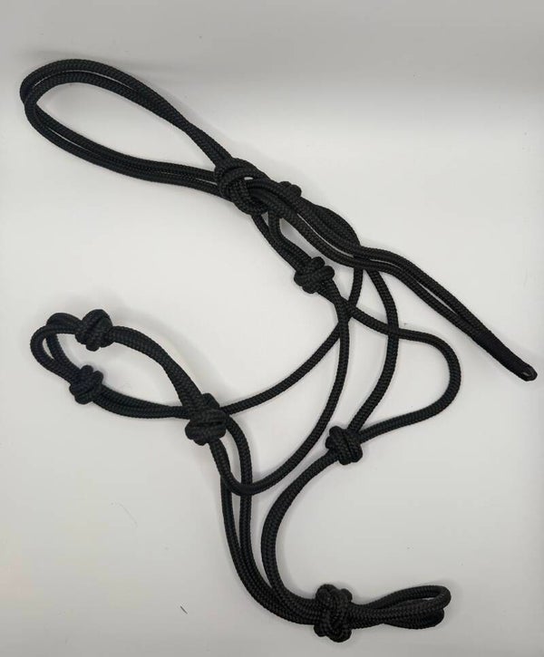 Knotenhalfter PROFI EDITION - Farbe: Schwarz
