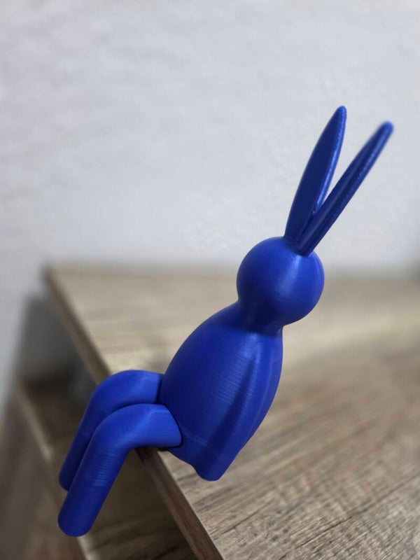 Sitzender Hase für Regal – 3D Druck Dekoration , Farbe nach Wahl