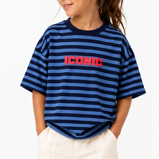 T-shirt ICONIC rayé marine
