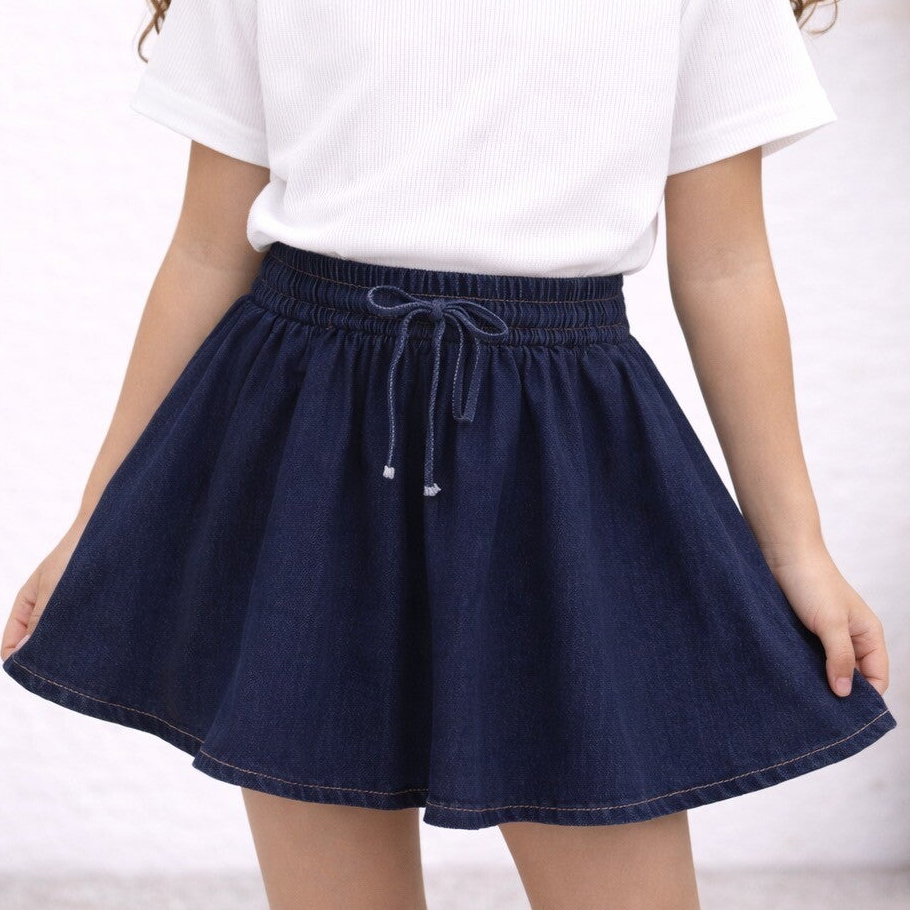 Jupe short jeans foncé