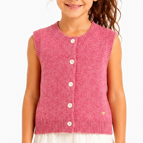 Gilet sans manche rose