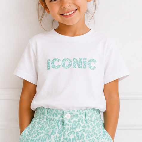 T-shirt ICONIC Léopard vert
