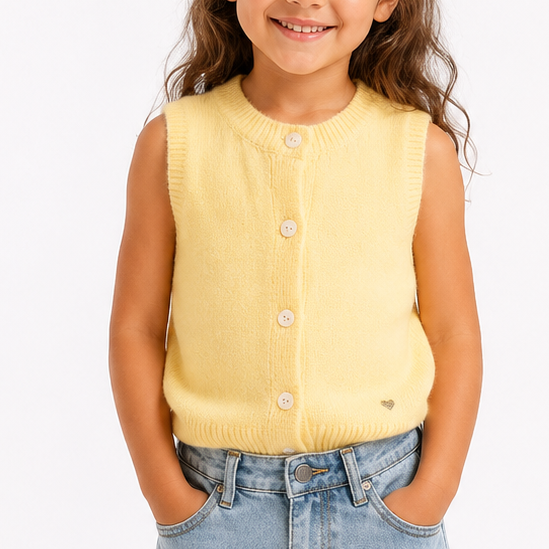 Gilet sans manche jaune