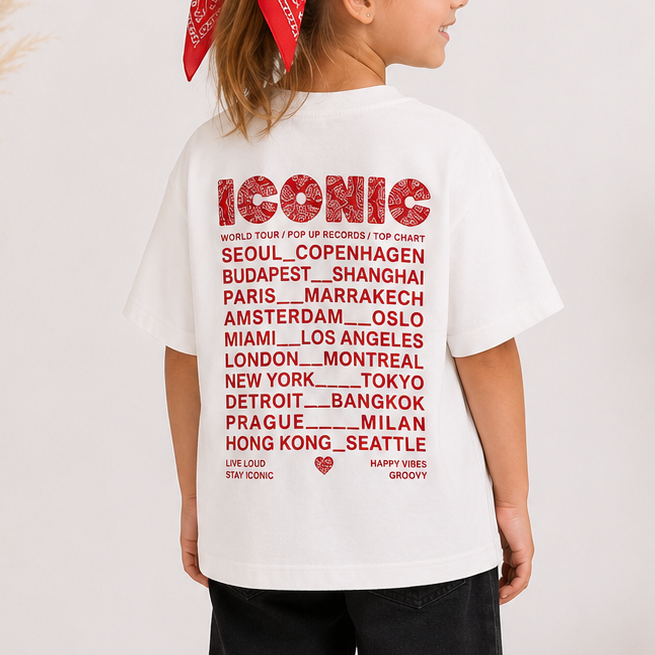 T-shirt ICONIC bandana rouge