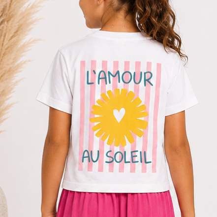 T-shirt AMOUR AU SOLEIL Blanc
