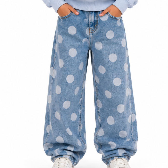 Jeans à pois
