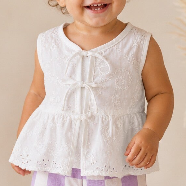 Top baby blanc