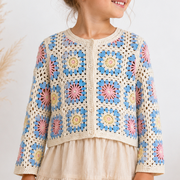 Gilet crochet manche longue