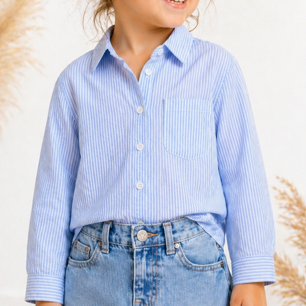 Chemise rayée bleu