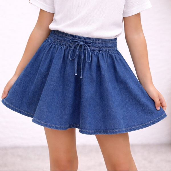 Jupe short jeans