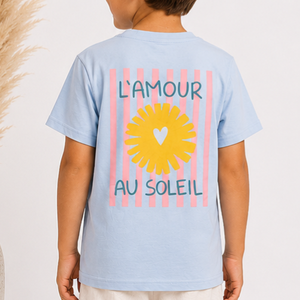 T-shirt AMOUR AU SOLEIL Bleu