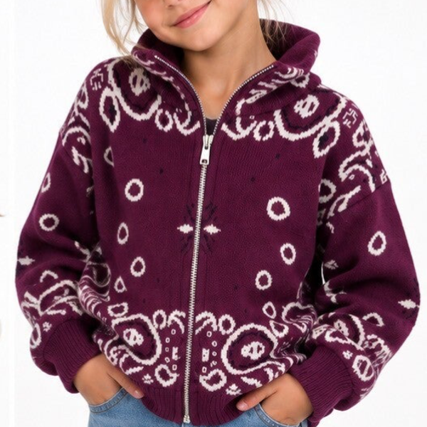 Gilet zip motif bandana