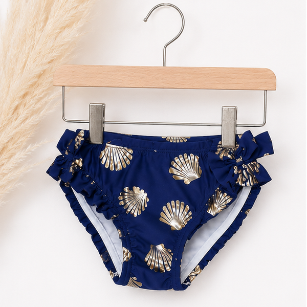 Slip de bain Coquillage bleu