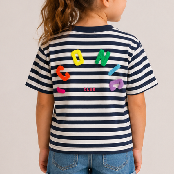 T-shirt ICONIC brodé rayé