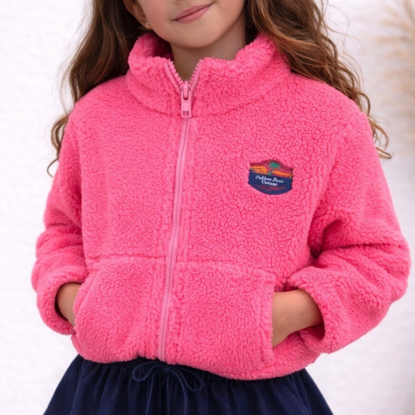Polaire rose fluo